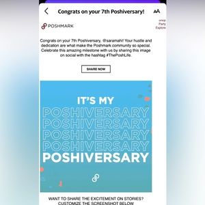Congrats on your 7th Poshiversary,